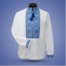 Embroidered shirt "Classic" blue